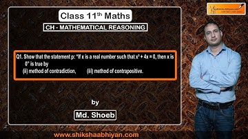 Q1 (ii & iii) Show that the statement p: - #CBSE Class 11 Maths