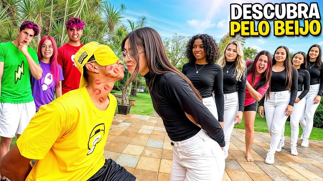 DESCUBRA SUA NAMORADA DE OLHOS VENDADOS *Leozin beijou outra garota ? 