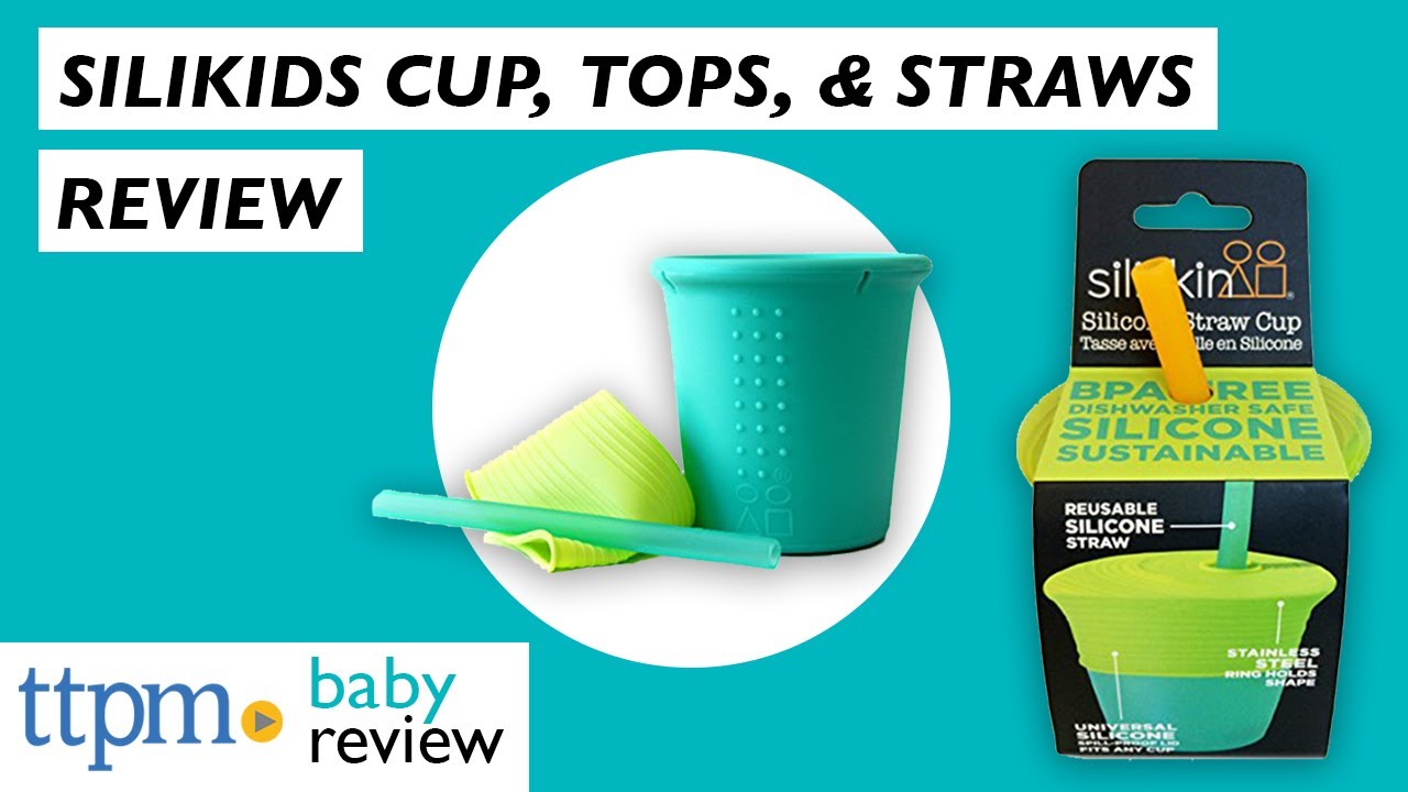 Silikids Silicone Straw Cup - 12oz - Blue