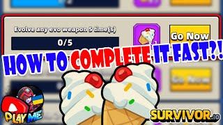 EVOLVE ANY WEAPON MISSION, HOW TO COMPLETE IT FAST? - Survivor.io Summer Estate Guide