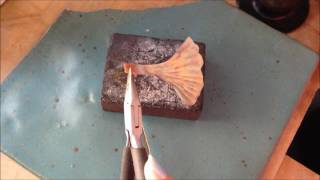 Flaming Copper Ginkgo Leaf - Jewelry Making