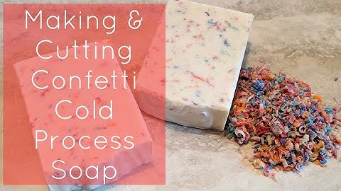 Making & Cutting Confetti Soap!