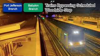 LIRR: Babylon & Huntington EB Trains Bypassing Scheduled Stop @ Woodside on Express Track