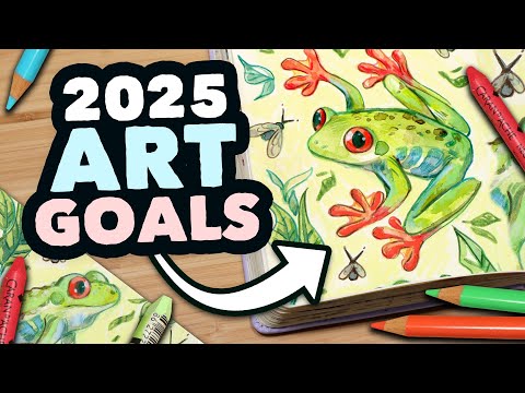 My 2025 Art Goals! [& tree frog sketching!]