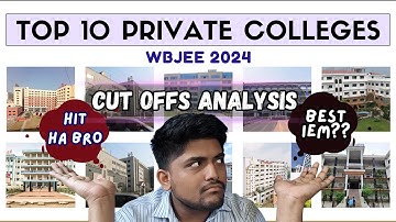 Top 10 Private Colleges under #wbjee2025   with their Cut offs || NIRF Data || Placements || Fees