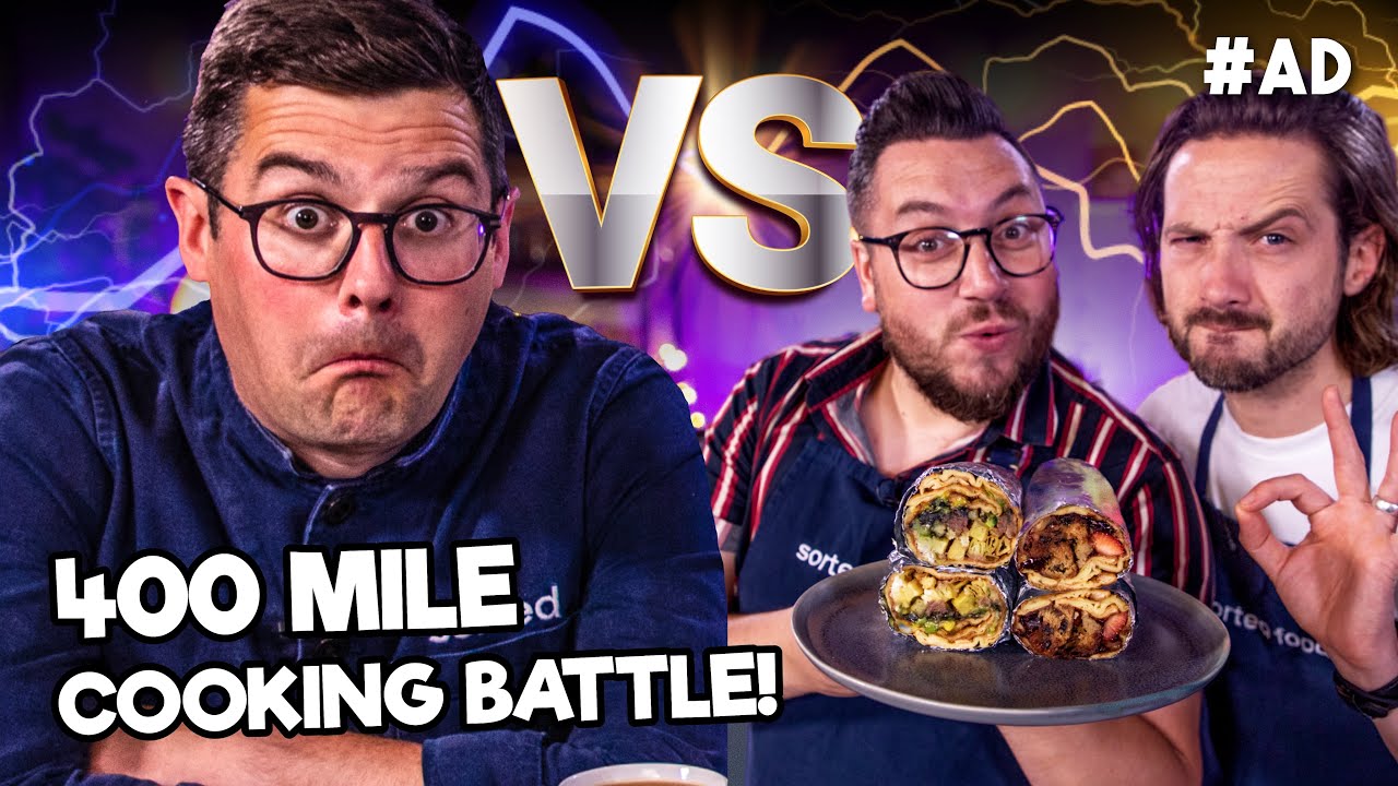 400 Mile Cooking Challenge - Chef vs Normals | Sorted Food