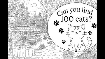 How fast can you find 100 cats? #cat #catlovers #hiddenobjectpuzzle