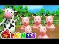 Cinco piggies pequenos | rimas para crianças | crianças músicas compilação em português