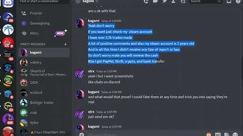 TRADING DISCORD CSGO SERVER OWNER SCAM! WATCH OUT