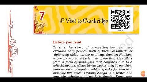 Class 8. Lesson 7. Part 1. A Visit to Cambridge. Honeydew. NCERT