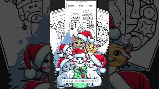 Christmas Color by Number and Sight Word Worksheets