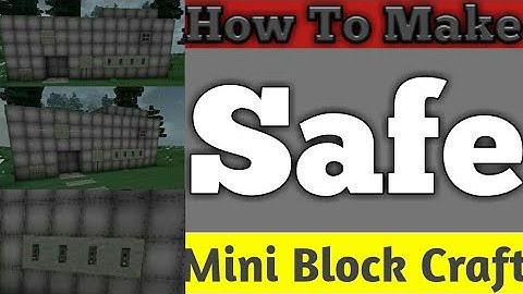 How to make safe/password door in Mini Block Craft/easy