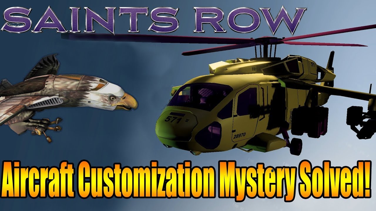 Saints Row Aircraft Customization Mystery Solved!