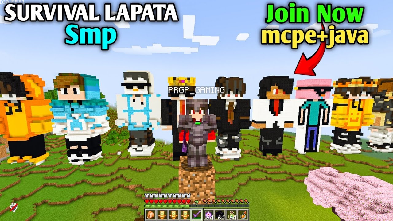 💀 New Best Cracked LAPATA Survival SMP 🧁 | Minecraft Java + PE + Pojav | 24/7 Online | Free To Join