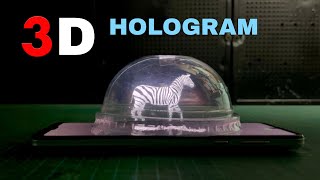 How To Make 3D Hologram Projector With Plastic Jar Lid