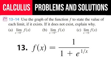 13. Use the graph of the function f to state the value of each limit, if its exists. If it does not