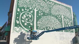 Mural to be completed at Portland's former Greyhound Bus Station