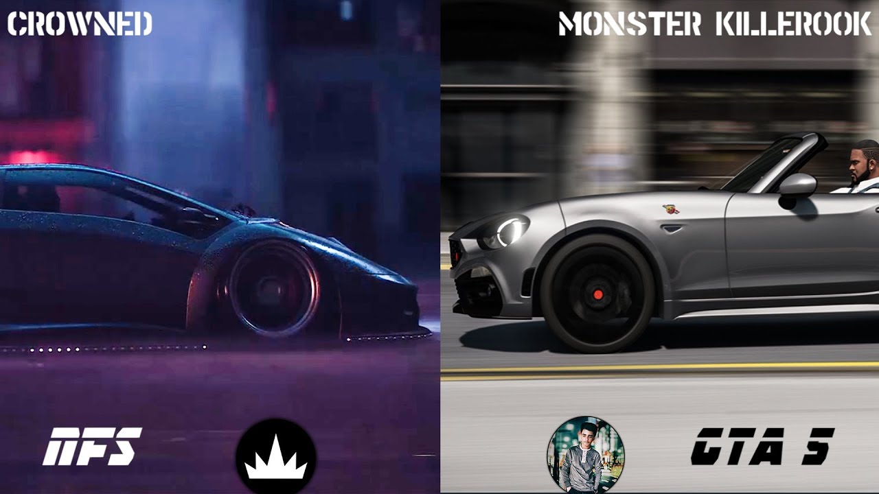 NFS 2015 -VS- GTA 5 Best Graphics Mod - Cinematic -VS- Cinematic - (CROWNED -VS- MONSTER KILLER00K)