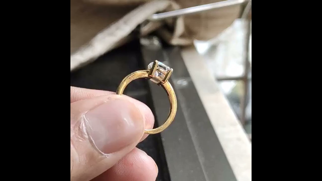 Lab Diamond Ring, 0.75ct Cushion Diamond Ring, Engagement Ring, Solitaire Ring, GemsJewelleryIN