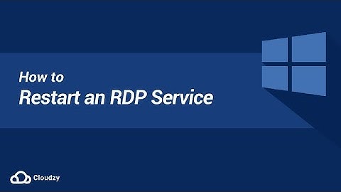 How to Restart RDP Service