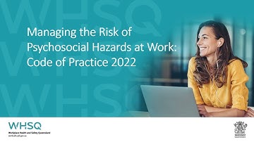 Managing the risk of psychosocial hazards at work code of practice - toolbox talk