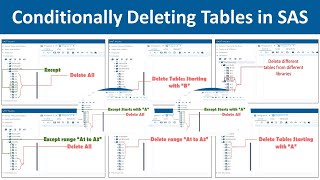 In SAS How to Delete Tables Conditionally|Delete All Except Few|Delete Different Tables| Learnerea