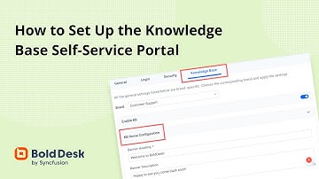 How to Set Up the Knowledge Base Self-Service Portal