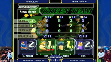 TBH4 - MIOM Scar & C9 Mang0 Vs. IPG Kels & Vro - SSBM Doubles Top 16 - Melee