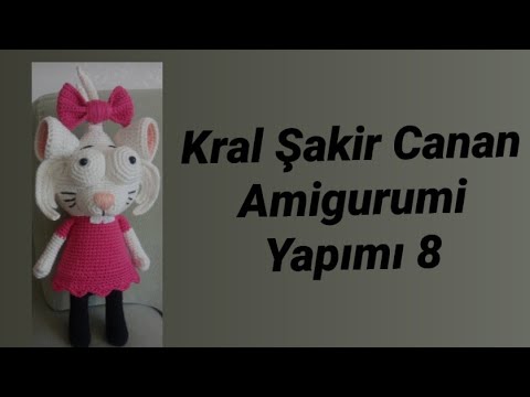 Kral Şakir Canan Amigurumi Yapımı Tarifi 8 ( Saç Yapımı 2, Kurdela, Etek Fırfırı ve Göz Yapımı)