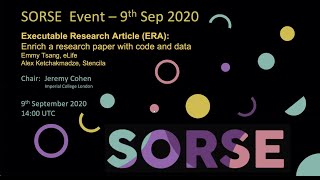 SORSE - Executable Research Article (ERA): Enrich a research paper with code and data