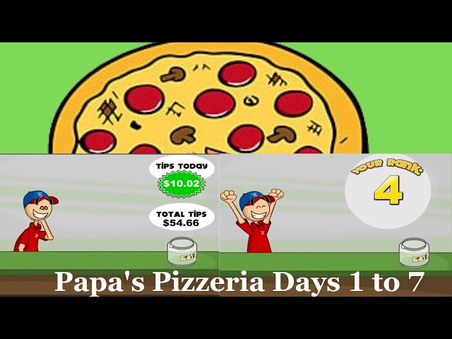 Friv: Papa's Pizzeria - Day 1 - Gameplay 