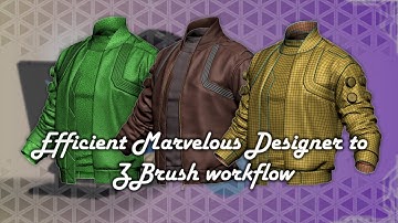 Marvelous Designer to Zbrush Workflow - One of the most optimized way!