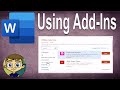 Intermediate Microsoft Word Tutorial - Using Word Add-Ins