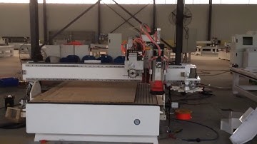ATC CNC router with drill bank and circular saws, China cnc router,