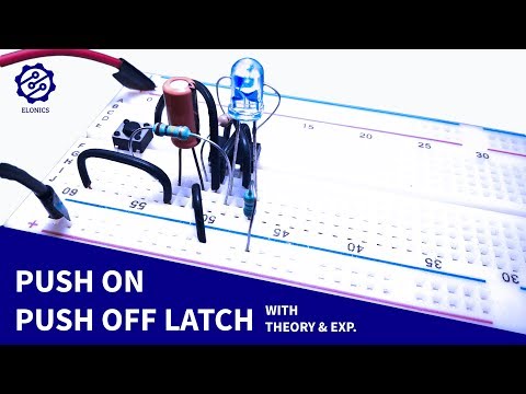 Push on off latching circuit using a push button switch | 555 timer  projects - YouTube