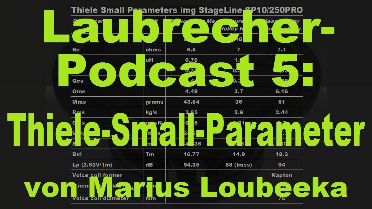 Laubrecher-Podcast 5: Grundlagen - Thiele-Small-Parameter einfach erklärt