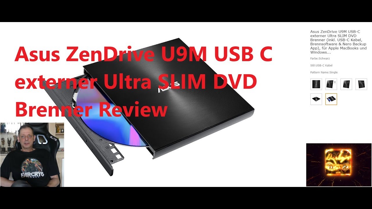 New Asus ZenDrive U9M USB C externer Ultra SLIM DVD Brenner Review