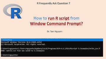 R FAQ7: How to run an R script from Window Command Prompt?