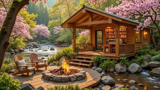 Spring Riverside Ambience with Forest Nature 🌿Relaxing Piano Music With Bird Sound for Study screenshot 4