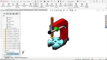 Arbor Press Machine (Assembly and Motion) | Solidworks