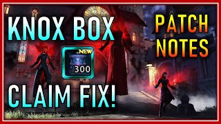FREE Knox Box Claims & CR FIXED! Any Compensation A Week Late Patch Notes Neverwinter