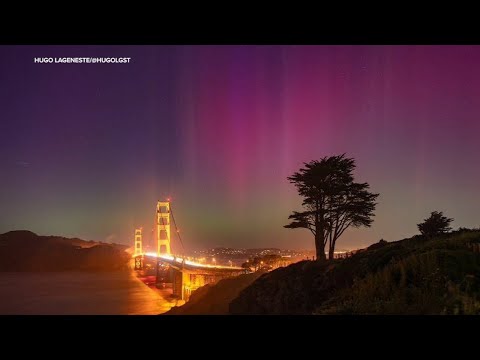 Northern Lights dazzle across Bay Area, California sky