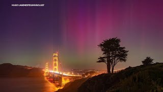 Northern Lights Dazzle Across Bay Area California Sky