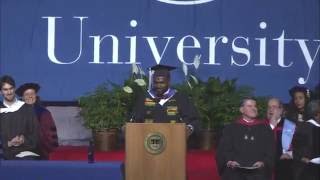 Joel Burt Miller '16 speaks at Brandeis Commencement