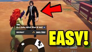 HOW TO HIRE JOHN WICK LOCATION FORTNITE! (BOSS CONTRACT QUEST)