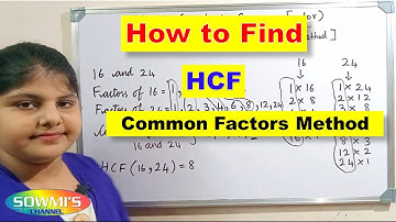 HCF | How to find HCF using Common Factors Method | Highest common factor | GCD