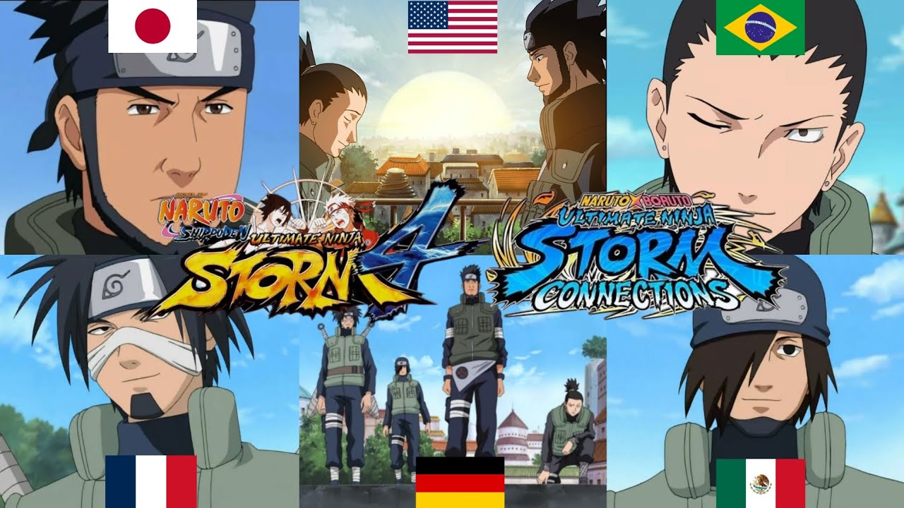 Comparación de doblaje Naruto Storm Connections(Jap,Ing,Bra,Fra,Ale,Lat)+Storm4 (En Equipo)