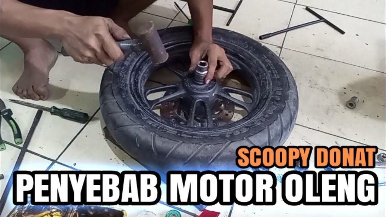 CARA GANTI SENDIRI BEARING RODA DEPAN . HONDA SCOOPY