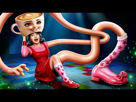 Ballerina Cappuccina vs Squid Game Doll - Real Life Italian Brain Lot Growth!