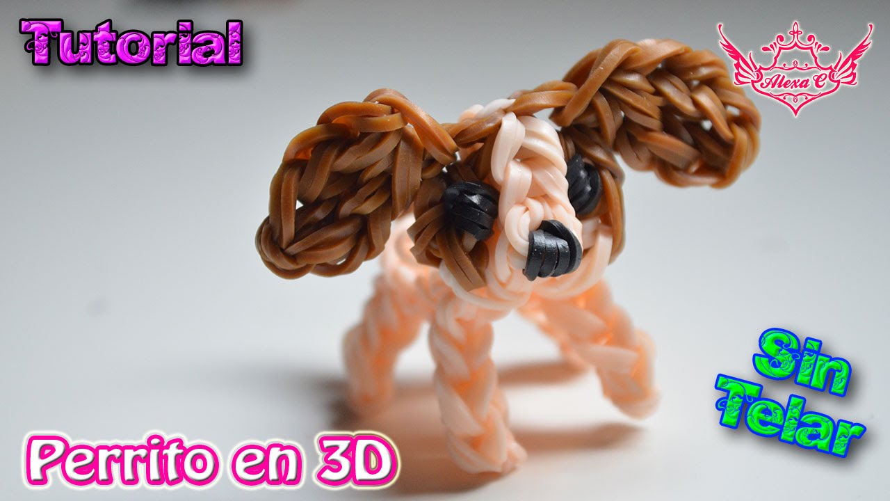 ♥ Tutorial: Perrito 3D de gomitas (sin telar) ♥ - YouTube